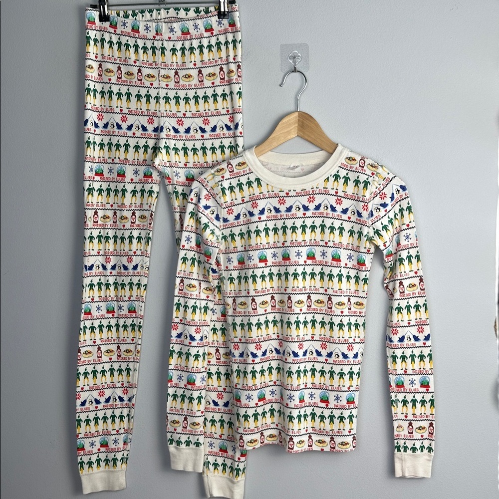 Hanna Andersson Raised By Elves Organic Cotton Christmas Pajama Set Kids Size 14